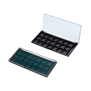 투명한 뚜껑과 브러시 슬롯이 있는 아이섀도우 팔레트 XQ077