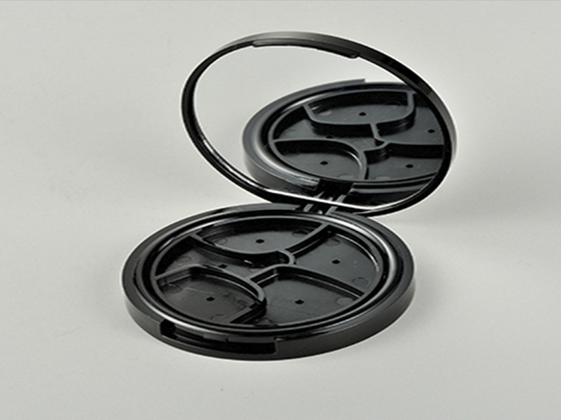 5 Color Round Compact Powder Case with Mirror QF040