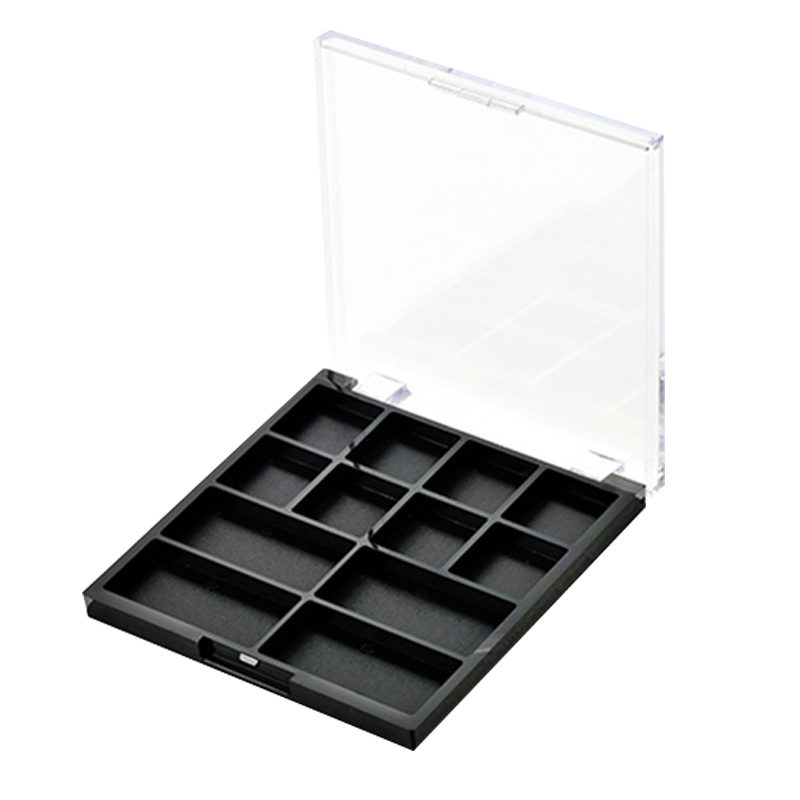 Square 12 Color Eye shadow box with Transparent Lid XQ355
