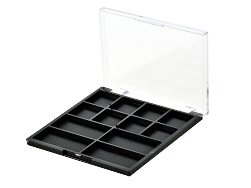 Square 12 Color Eye shadow box with Transparent Lid XQ355