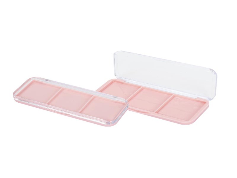 Transparent Plastic 3 Color  Eye Shadow box XQ462