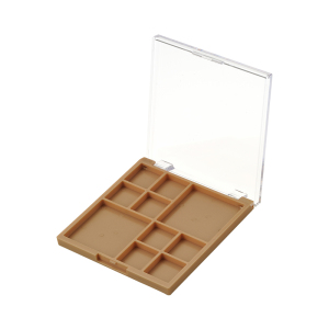 투명 뚜껑이 있는 10 그리드 아이섀도 상자 XQ412