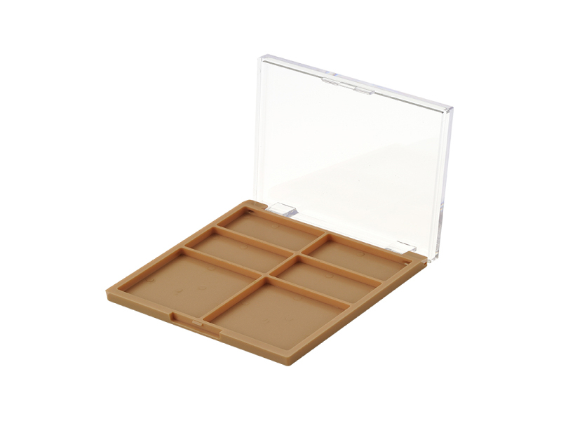 6 Grid 6 Color Transparent Square Eye shadow box XQ410