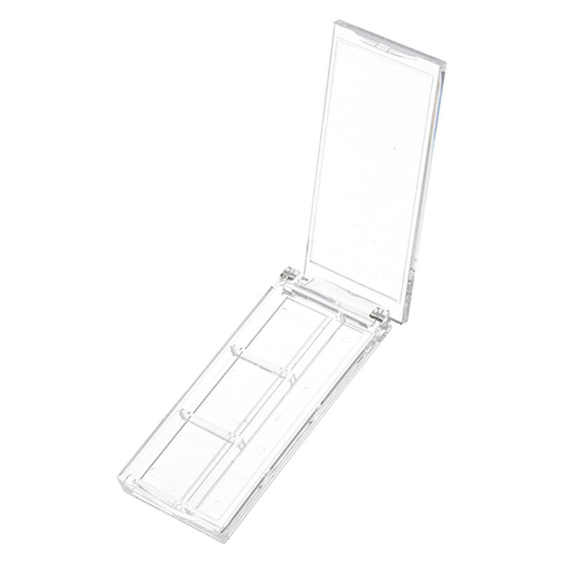 Rectangular 3 Color Clear Eye shadow box XQ101-3