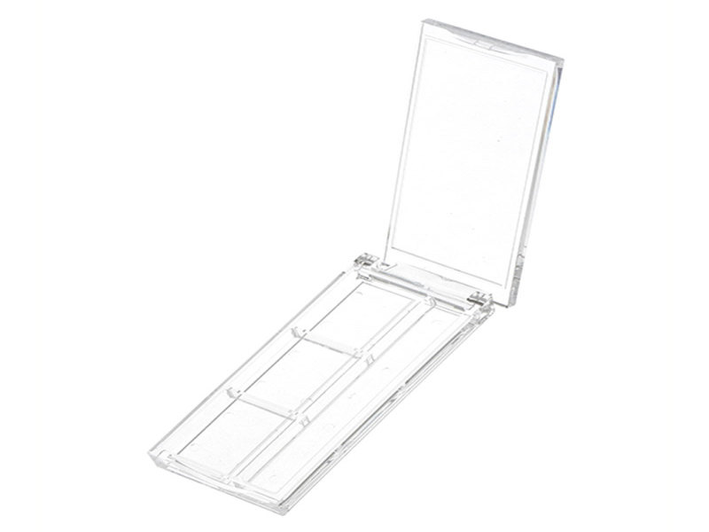 Rectangular 3 Color Clear Eye shadow box XQ101-3