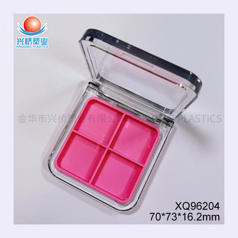 Square 4 Color Eyeshadow Palette with Transparent Lid XQ96204