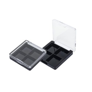 กล่องอายแชโดว์สีดำใส 4 สี XQ457