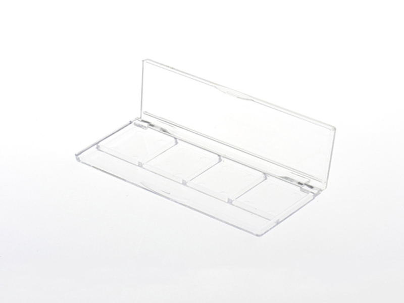 Fully Transparent 4 Color Eye shadow box with Brush Slot XQ160-4