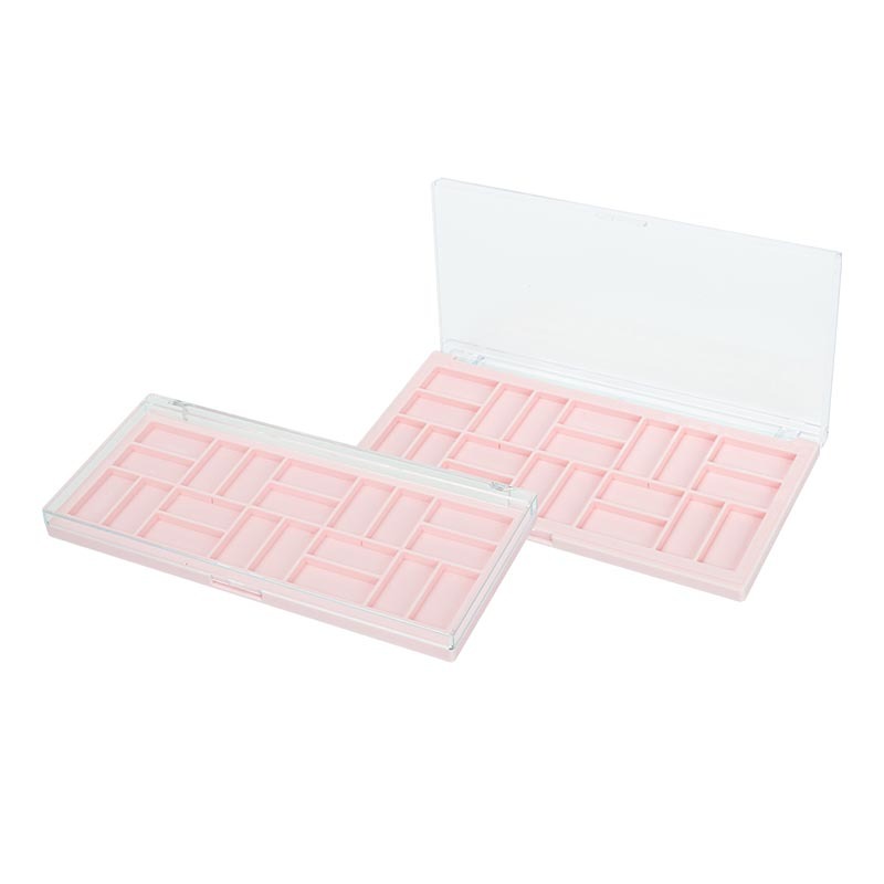 Rectangular Multi Compartment Eye shadow box with Transparent Lid XQ489