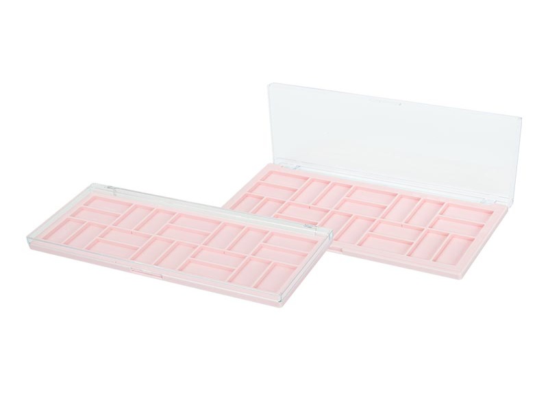Rectangular Multi Compartment Eye shadow box with Transparent Lid XQ489