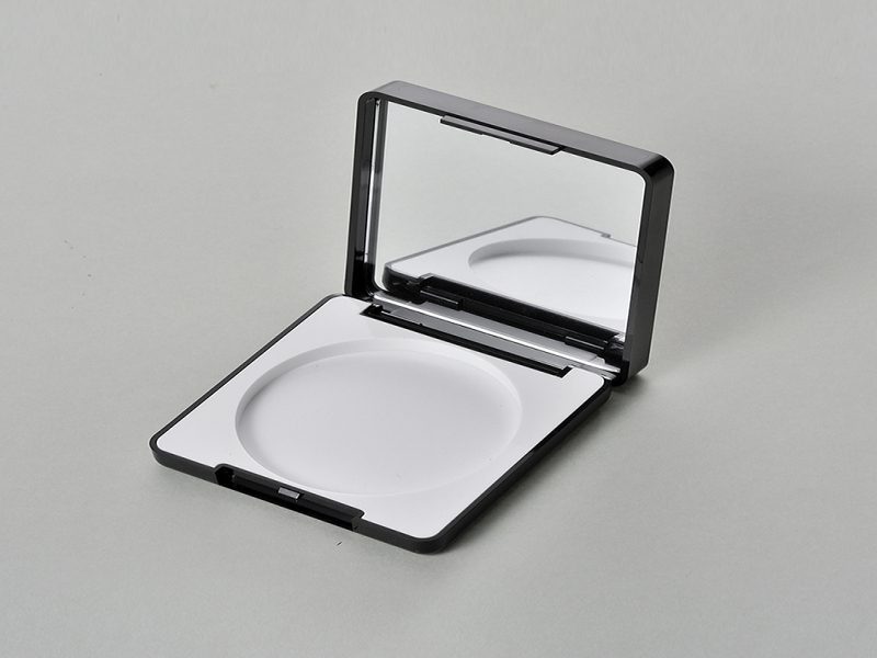 Square Inner Grid Round Compact Powder Case QF042