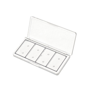 Прямоугольная 4-цветная косметическая коробка для теней для век XQ159-4