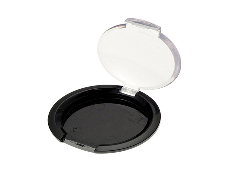 Round Compact Powder Case with Transparent Lid QF013