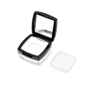 Custom Made Stylish Black Square Loose Compact Powder Case QF010