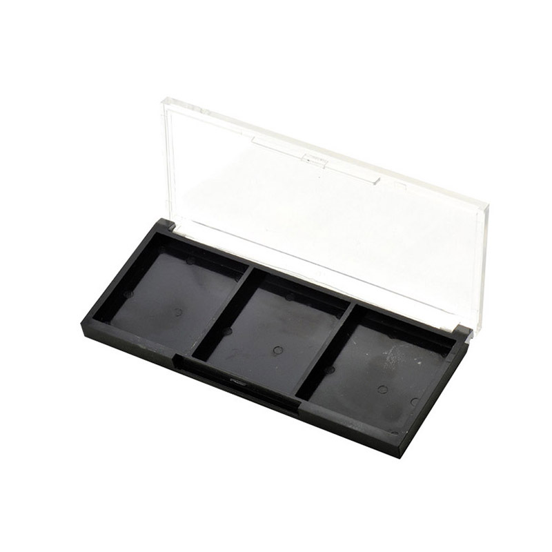 Rectangular 3 Color Refillable Eye shadow box XQ162