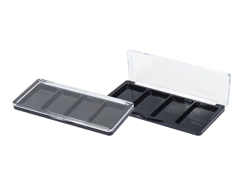 Custom Rectangle Clear Square 4 Color Empty Eye shadow box XQ498