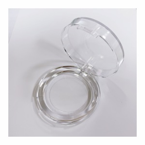 New Transparent Round Flip Cover Compact Powder Case QF04703