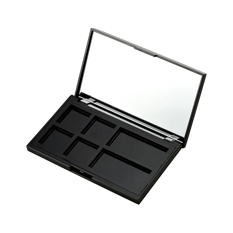 Six Compartment Rectangular Eye shadow box with Mirror XQ109-2