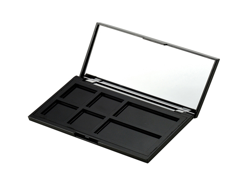 Six Compartment Rectangular Eye shadow box with Mirror XQ109-2