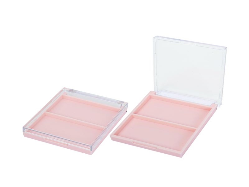 Rectangular 2 Compartment 2 Color Eye shadow box XQ515