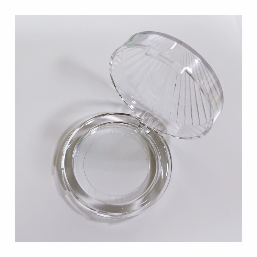 Fully Transparent Single Compartment Compact Powder Case QF04702