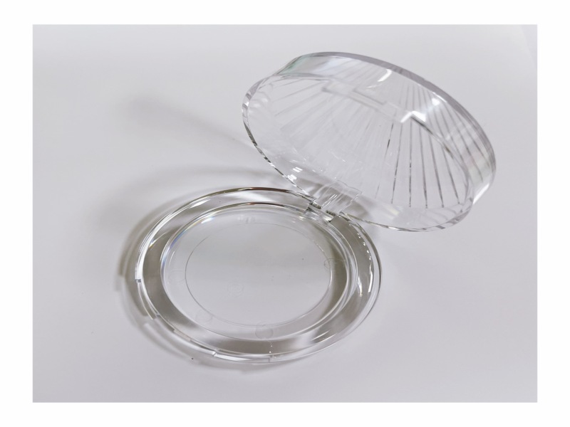 Fully Transparent Single Compartment Compact Powder Case QF04702