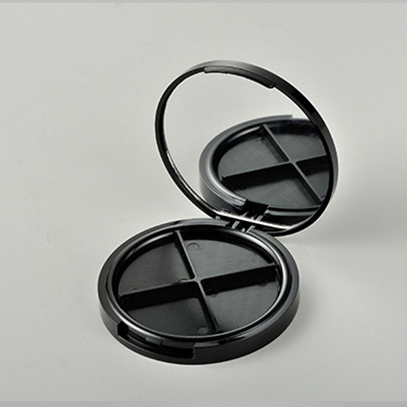 4 Color Round Compact Powder Case with Mirror QF039