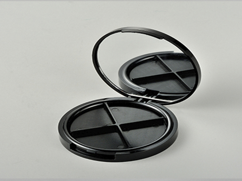 4 Color Round Compact Powder Case with Mirror QF039