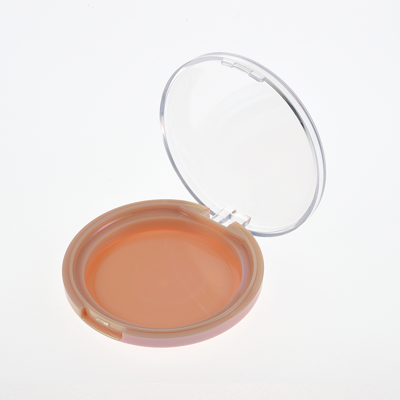 Empty Single Compact Powder Palette Round Transparent Lid Cosmetic Plastic Box Wholesale QF067