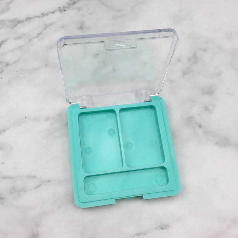 Classical Custom Empty 2 Colors Eyeshadow Palette DIY Makeup Packaging with Transparent Lid XQ258