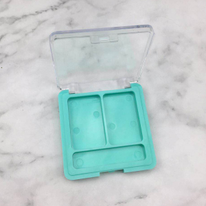 Classical Custom Empty 2 Colors Eyeshadow Palette DIY Makeup Packaging with Transparent Lid XQ258