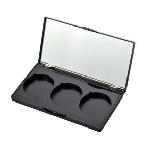 Black Rectangular Empty Make Up 3 Colors Eye Shadow Palette XQ145