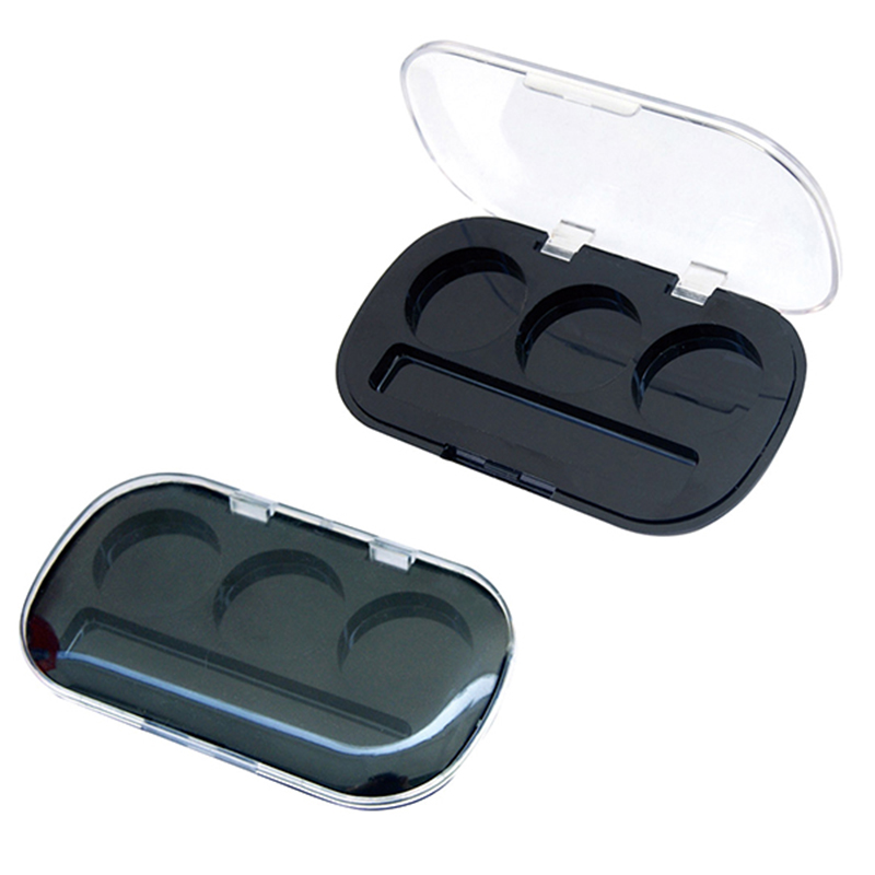 Empty 28mm Round Pan Blush Case 3 Colors Transparent Lid Bottom Base Eye Shadow Box XQ008