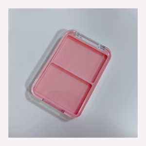Hot Selling Portable Travel Rectangle Empty 2 Colors Eye Shadow Box  XQ93013