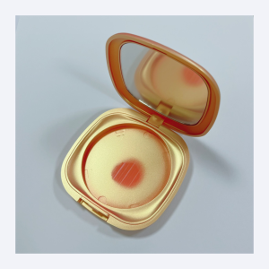 Gold Custom Premium Quality Square Empty Makeup Box Cosmetic Plate Powder Case QF076