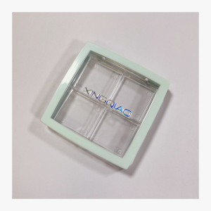 Latest Portable Design Empty 4-Color Square-Shaped Cosmetic Eye Shadow Box XQ96303 
