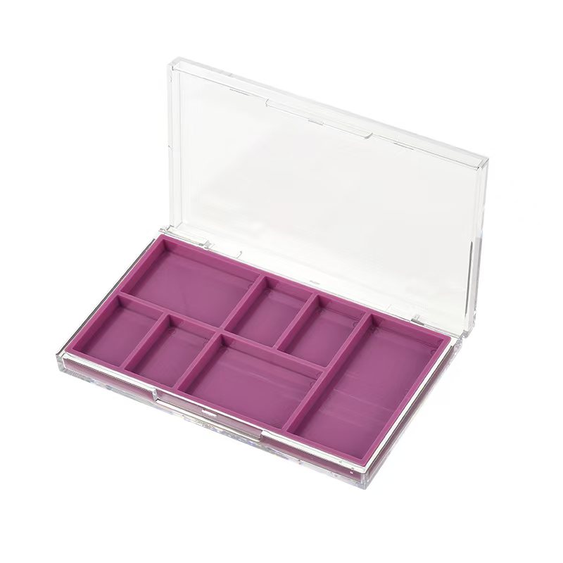 Custom 7 Color Transparent Lidded Eye Shadow Palette XQ740