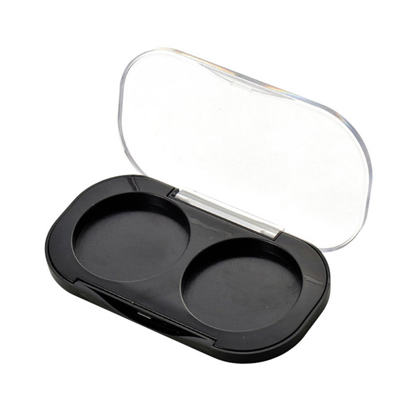 Eco-friendly matte black 2-color eye-shadow palette XQ149