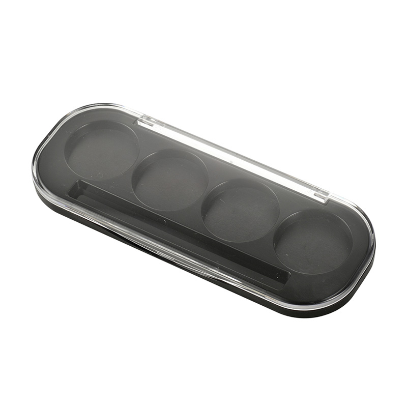 Custom portable empty plastic eye-shadow box with brush slot XQ157-2