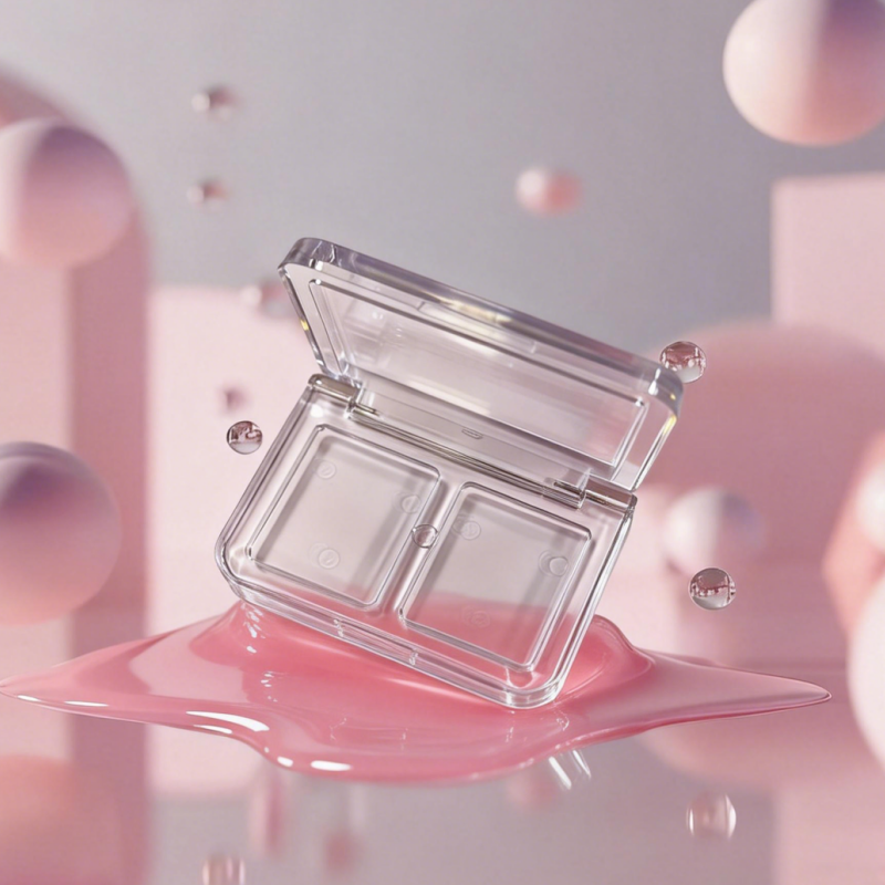 Square dual-compartment multi-functional packaging