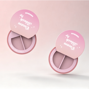Dual-color compact blush box