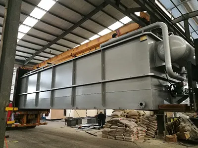 In the Philippines, a dissolved air flotation machine was loaded for a 100 cubic meter (cbm) slaughterhouse wastewater treatment project.