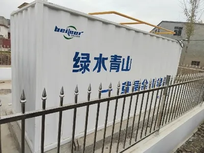 A rural domestic wastewater treatment project with a capacity of 5 to 30 tons per day (TPD) was implemented.