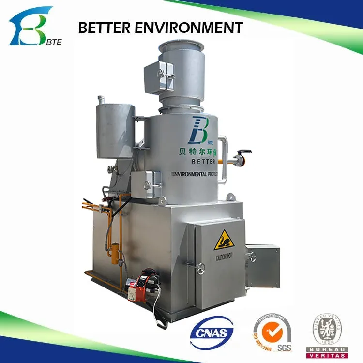 Industrial Scrap Pyrolysis Furnace Kiln Waste Volume Reduction Low Emission Thermal Disposal Complete Flue Gas Motor