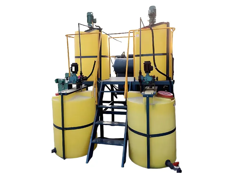 Sistema de dosificaci&oacute;n de productos qu&iacute;micos, equipos de tratamiento de aguas residuales