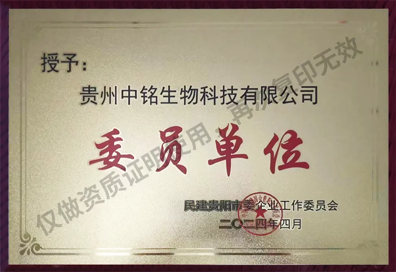 委员单位荣誉证书