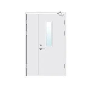 Steel insulated fire door