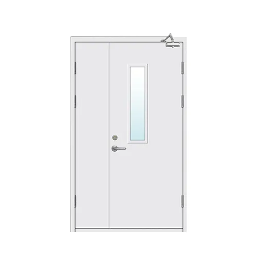 Steel insulated fire door